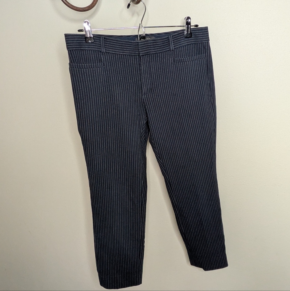 Banana Republic Navy Pinstripe Ankle Jeans